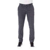 Trussardi Black Cotton Men Trousers -   -  Trussardi.